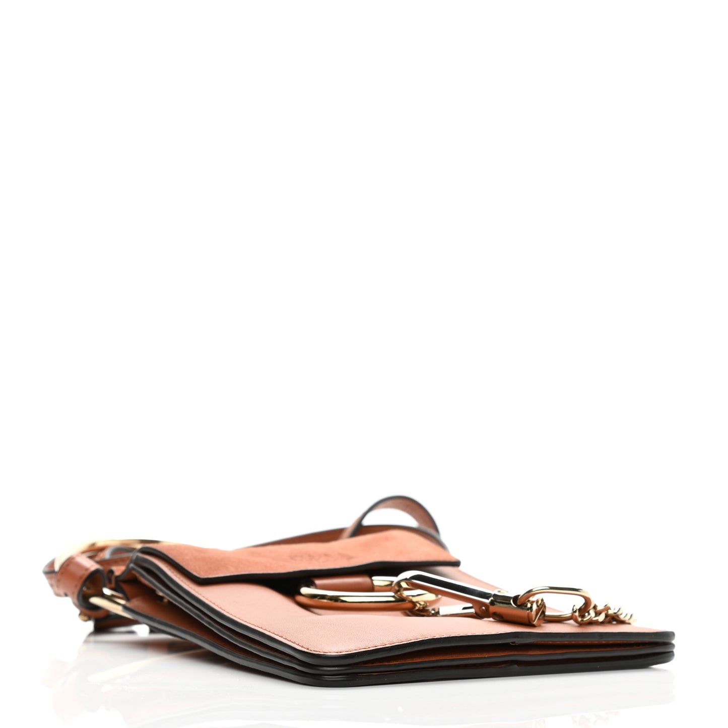 Suede Calfskin Mini Faye Bracelet Bag Tobacco