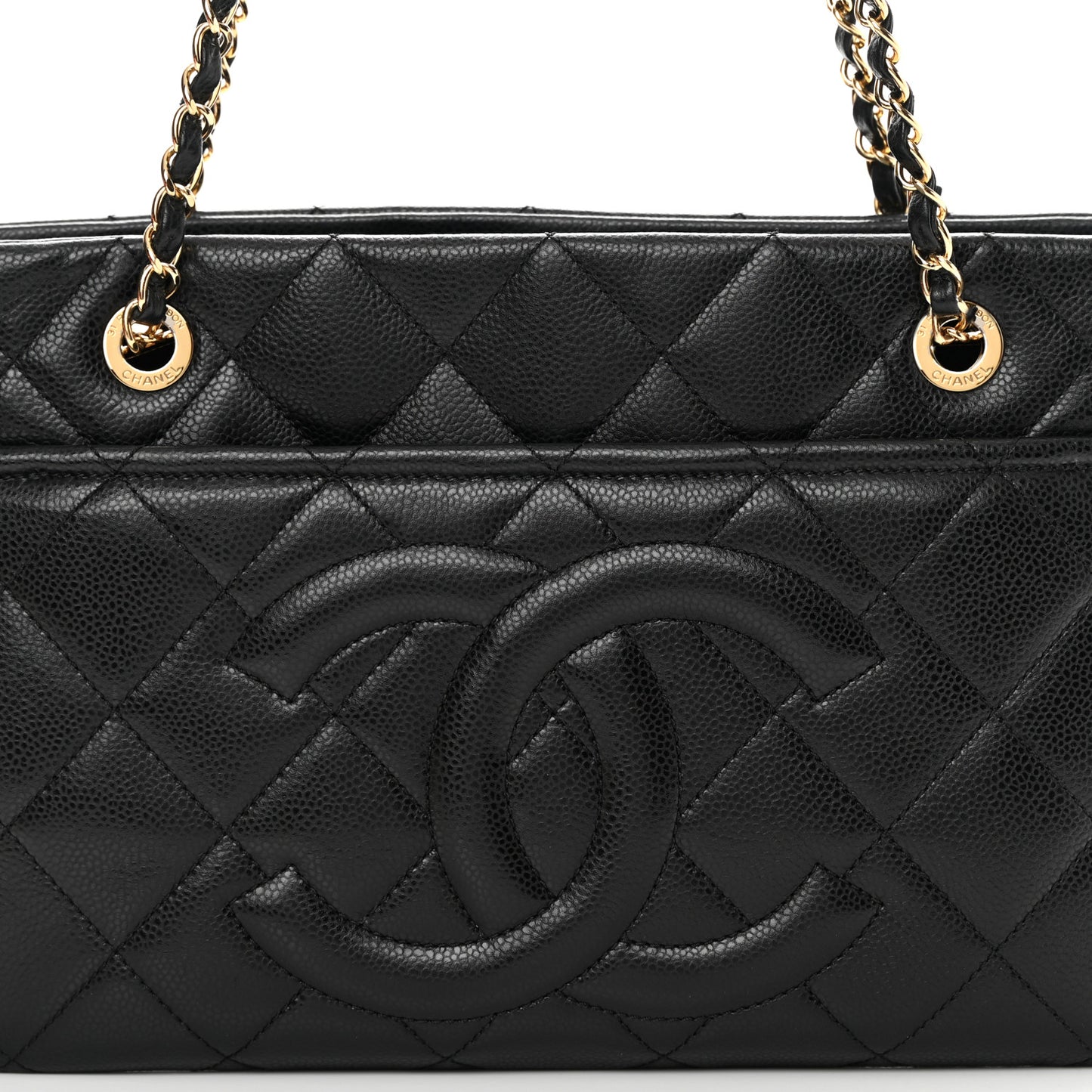 Caviar Quilted CC Timeless Soft Tote Black