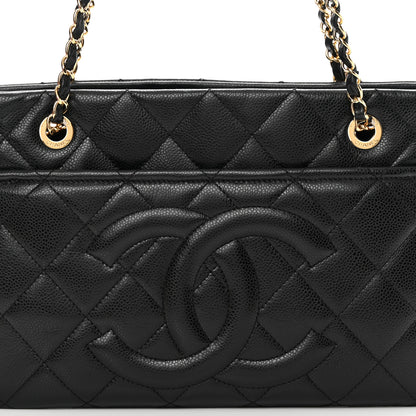 Chanel Caviar Quilted CC Timeless Soft Tote Black 10 of 14