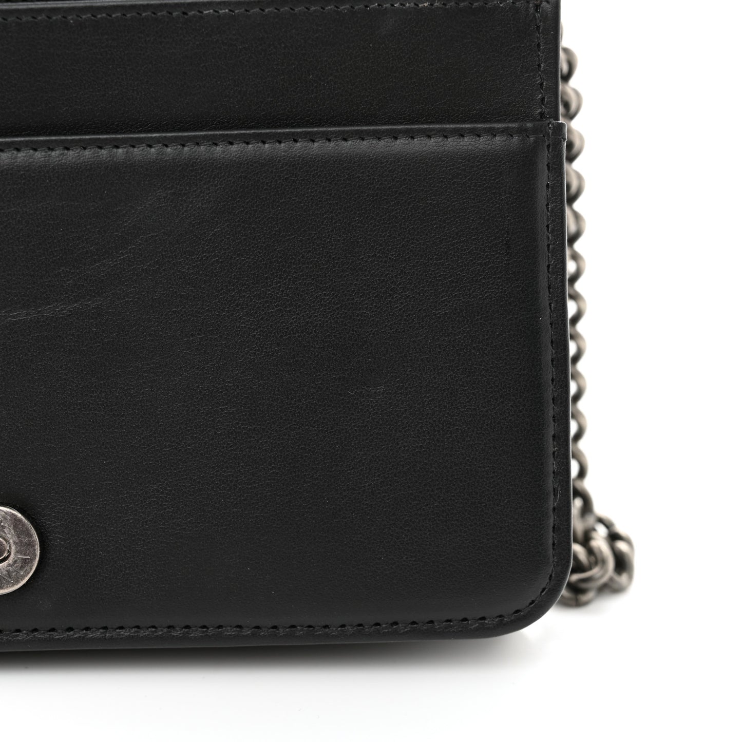 Caviar Quilted Boy Wallet On Chain WOC Black