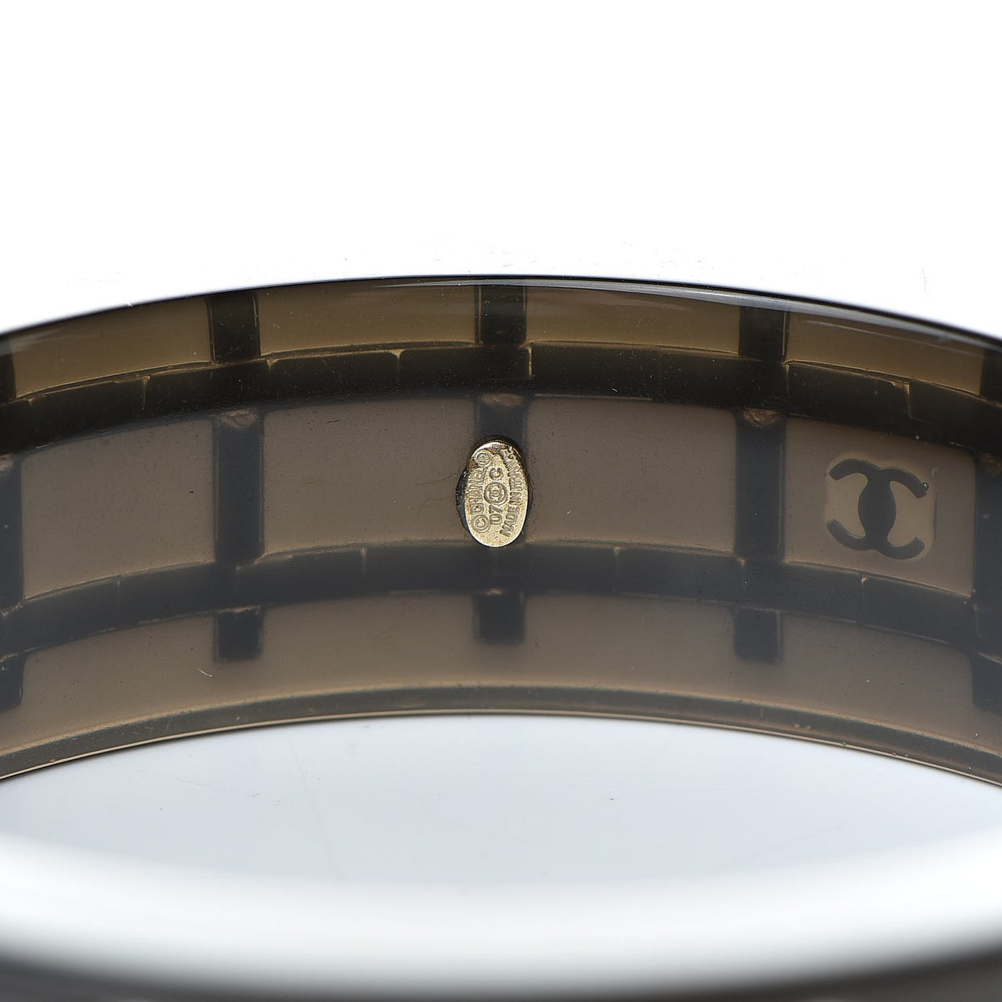 Resin Crystal CC Bangle Black