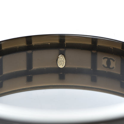 Chanel Resin Crystal CC Bangle Black 4 of 4
