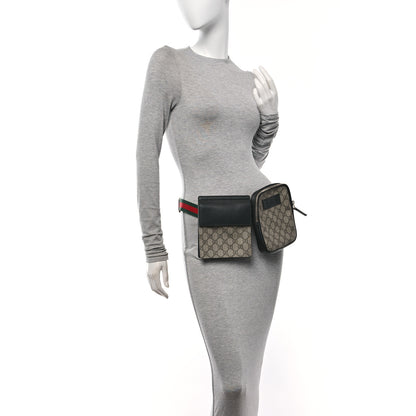 Gucci GG Supreme Monogram Web Belt Bag Black 2 of 11