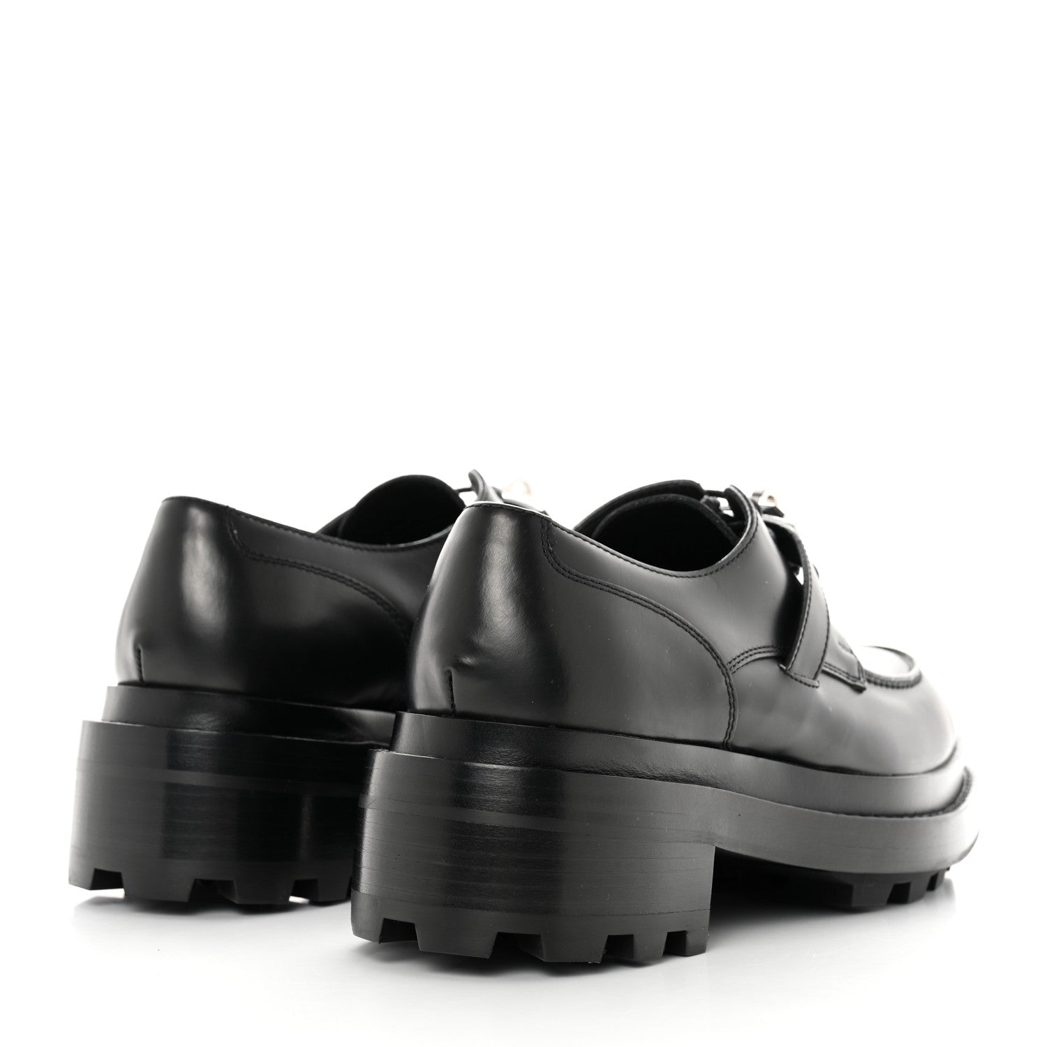 Hermes Glossed Calfskin First Oxford 35.5 Black 4 of 9