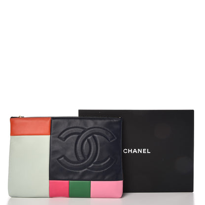 Chanel Lambskin Colorblock Cosmetic Case Multicolor 8 of 8