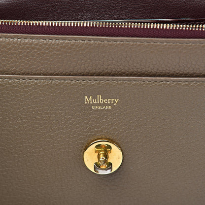 Mulberry Natural Grained Calfskin Small Darley Satchel Solid Grey 6 of 15