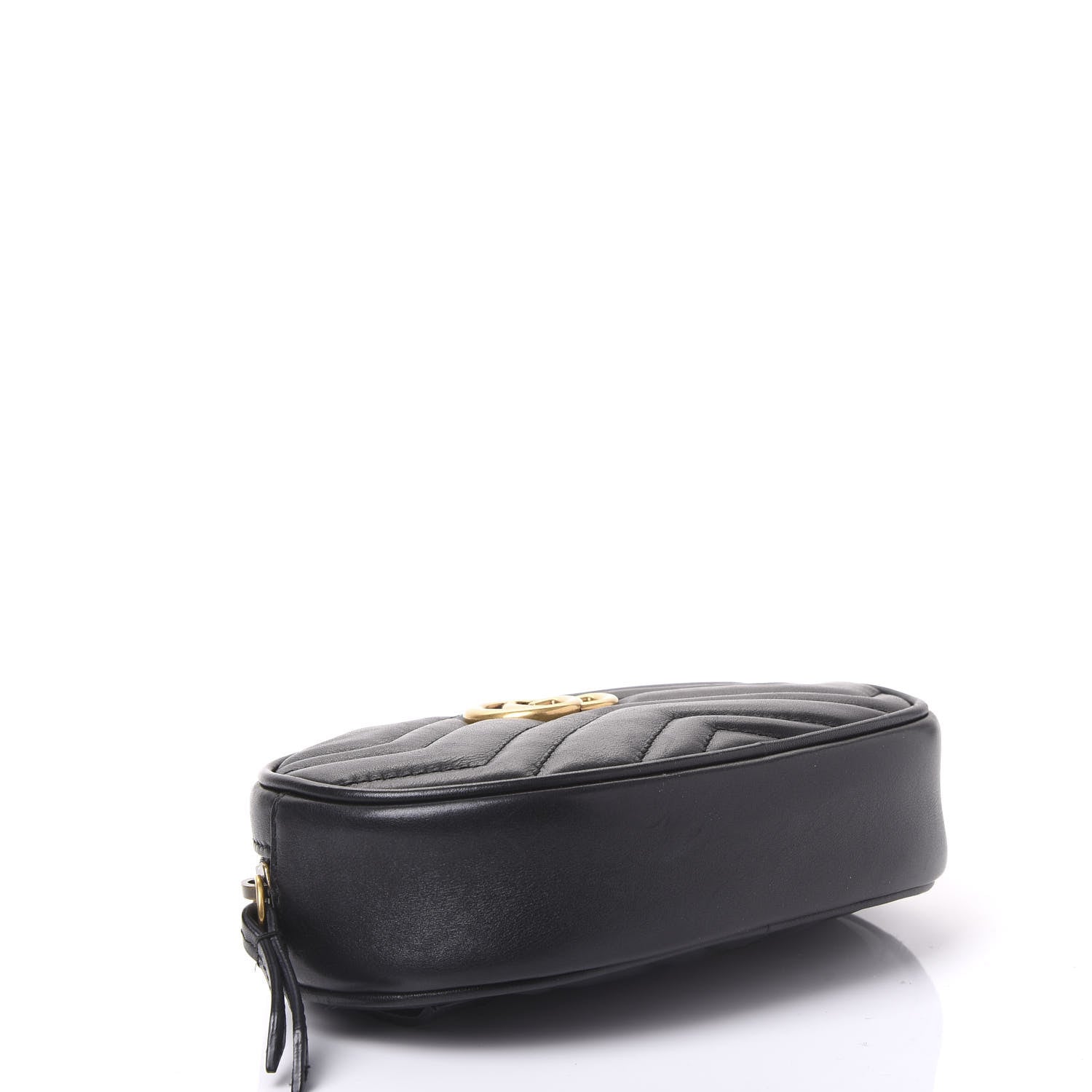Gucci Calfskin Matelasse GG Marmont Belt Bag 95 38 Black 3 of 10