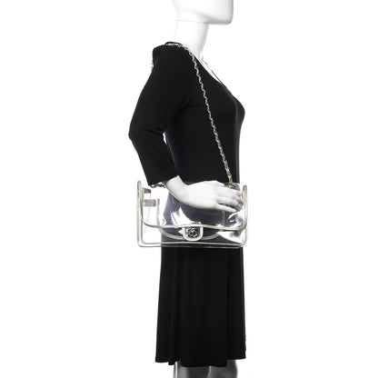 Chanel Lambskin Vinyl Large Naked Flap Silver 2 of 9