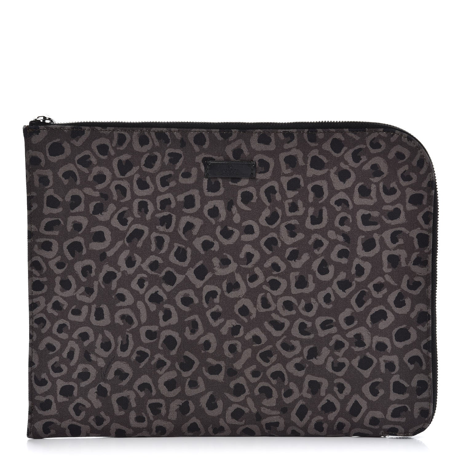 Gucci Canvas Animal Print Document Case Brown 1 of 14