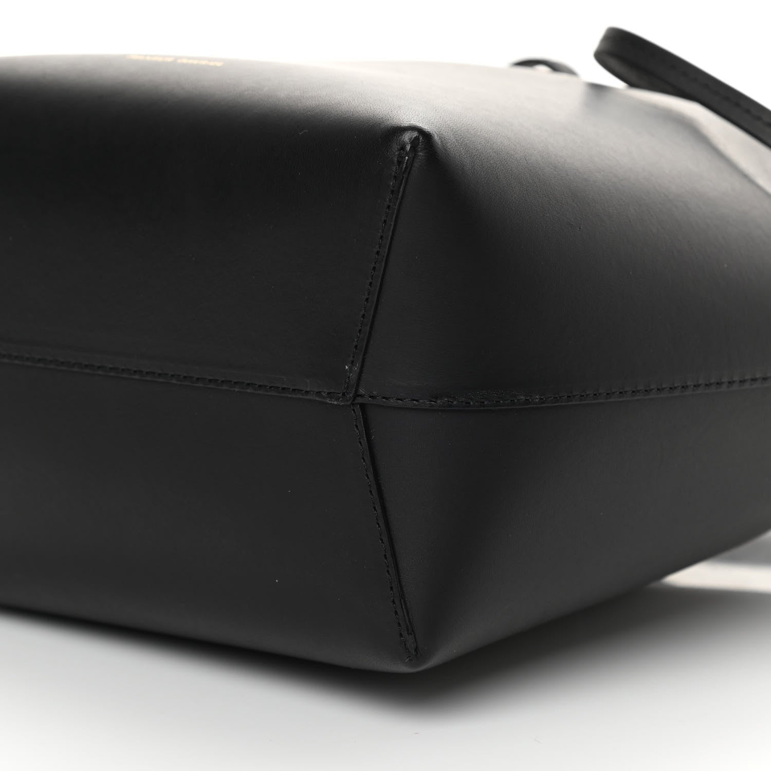Mansur Gavriel Vegetable Tanned Calfskin Mini Bucket Bag Black Flamma 10 of 12