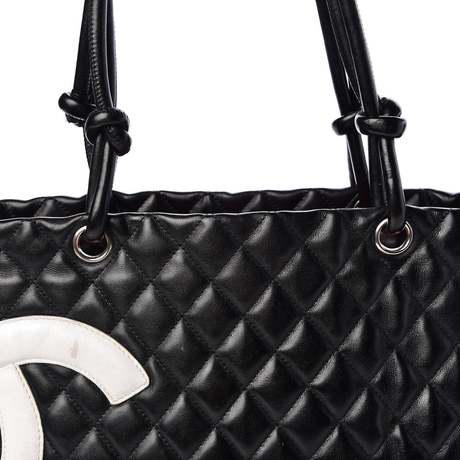 Chanel Calfskin Quilted Large Cambon Tote Black White 10 of 18
