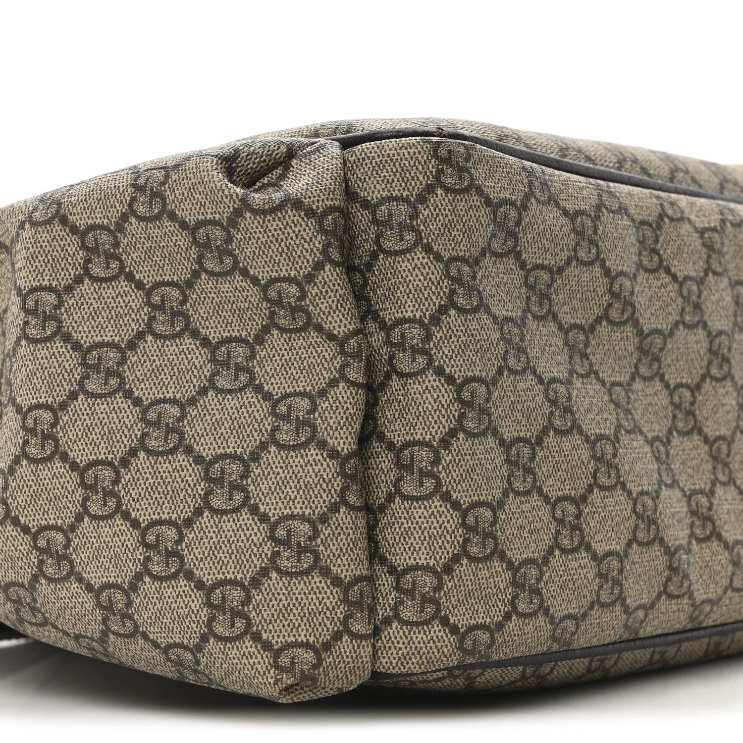 Gucci GG Supreme Monogram Selleria Calfskin Large Diaper Bag Beige Ebony Cocoa Dark Chocolate 9 of 10