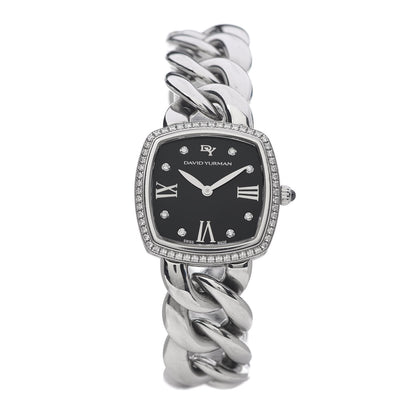 David Yurman Stainless Steel Diamond Bezel 27mm Albion Quartz Watch Black 1 of 6