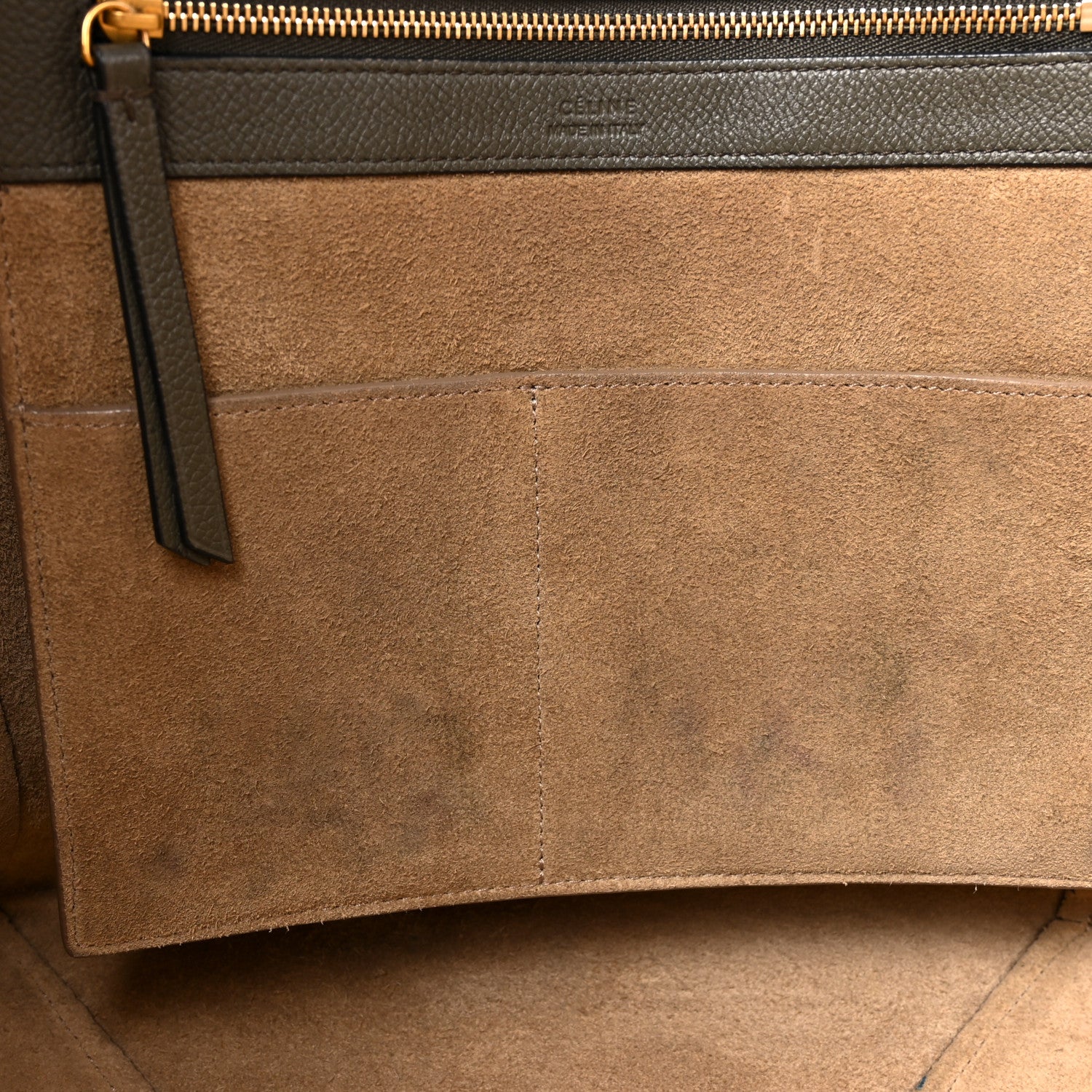 Celine Soft Grained Calfskin Small Belt Cabas Phantom Taupe 10 of 18