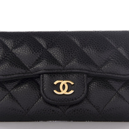 Chanel Caviar Quilted Flap Card Holder Wallet Black 7 of 8