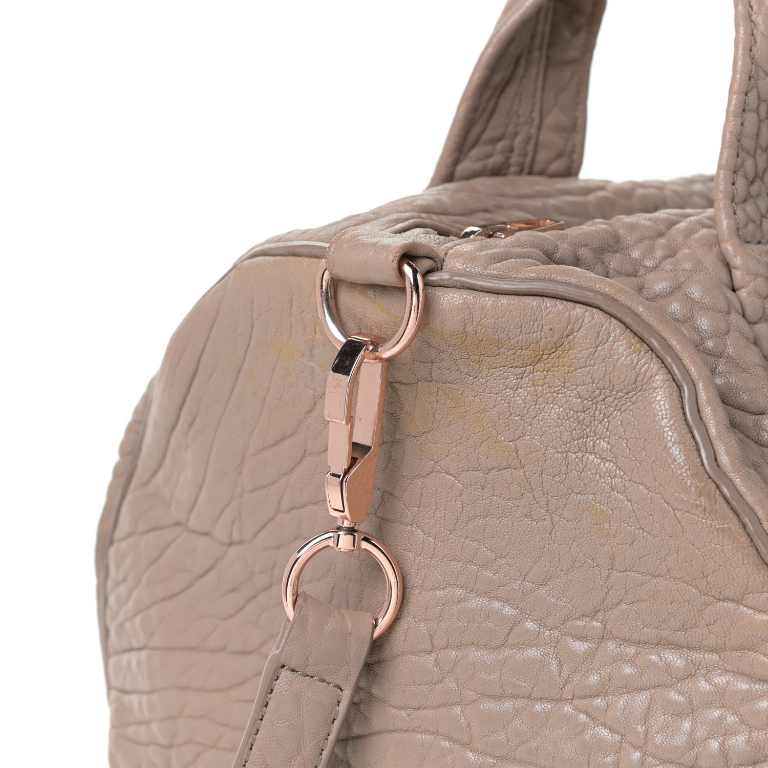 Alexander Wang Pebbled Lambskin Rocco Latte Rose Gold Hardware 10 of 13