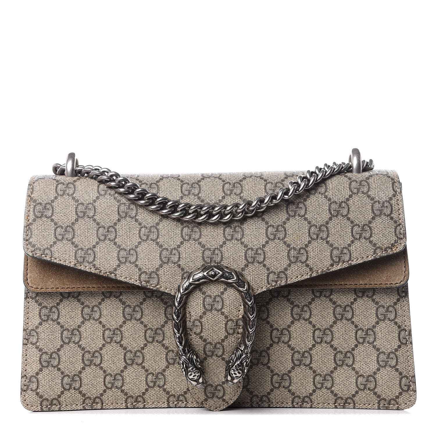 Gucci GG Supreme Monogram Small Dionysus Shoulder Bag Taupe 1 of 8