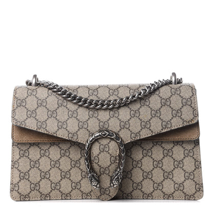 Gucci GG Supreme Monogram Small Dionysus Shoulder Bag Taupe 1 of 8