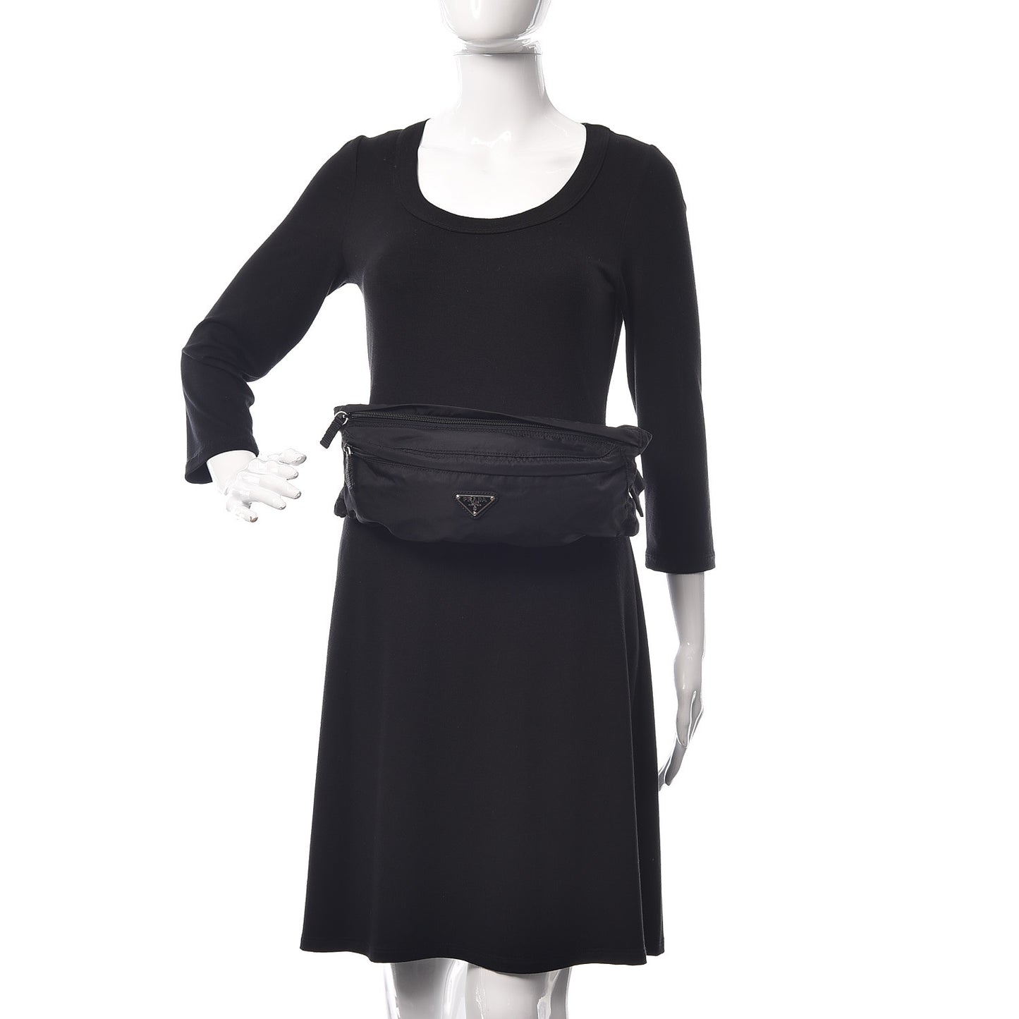 Tessuto Nylon Montagna Belt Bag Black