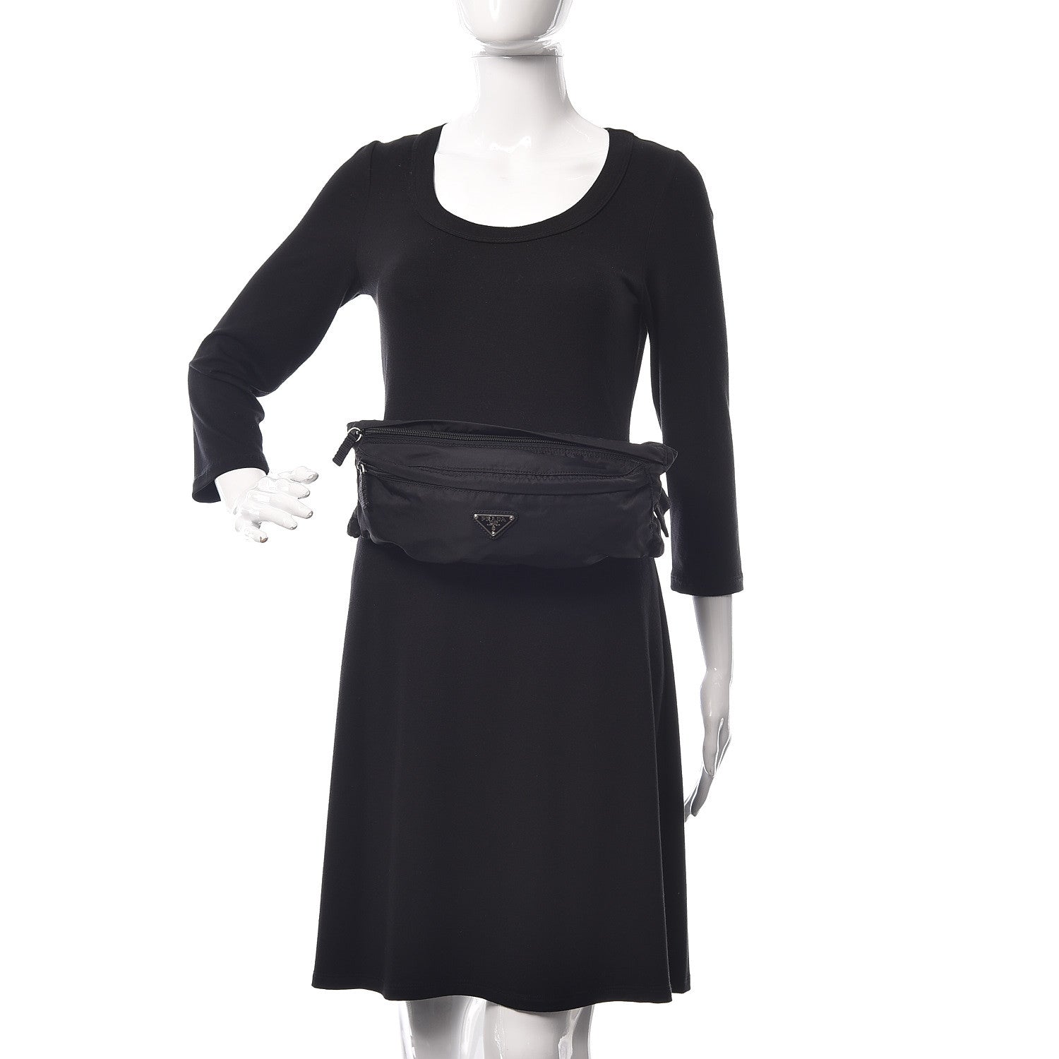 Prada Tessuto Nylon Montagna Belt Bag Black 2 of 10