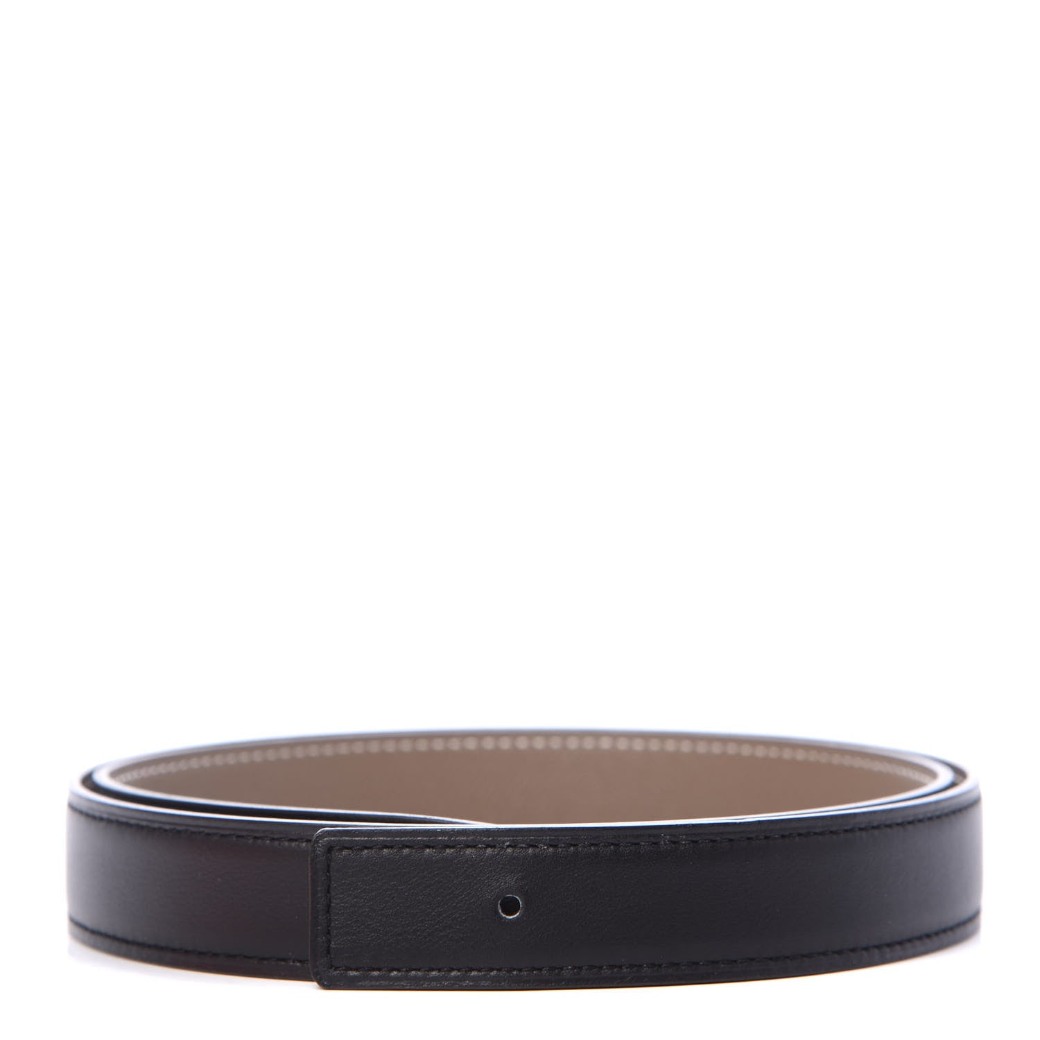 Hermes Swift Epsom 24mm Belt Strap 80 Black Etoupe 1 of 3
