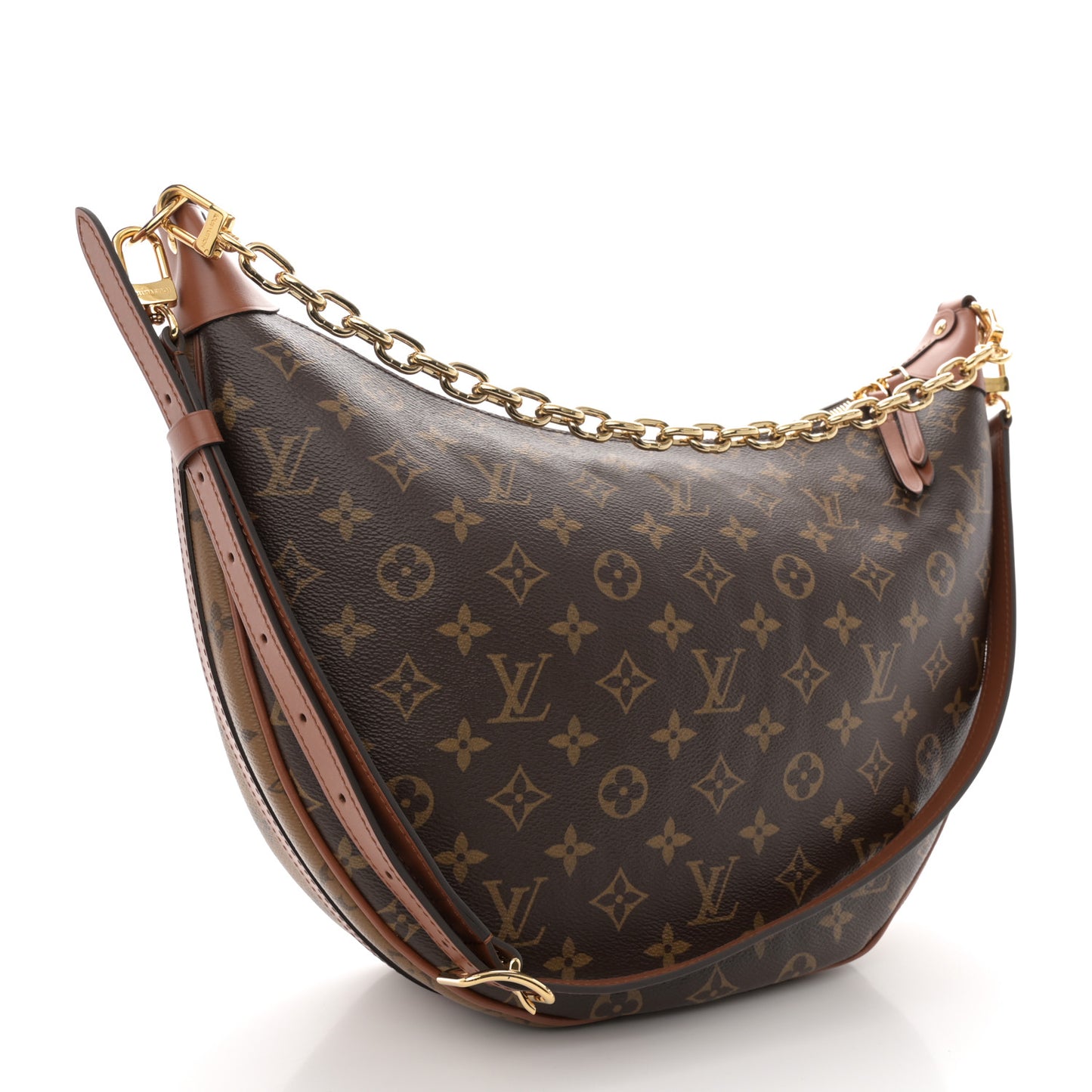 Reverse Monogram Loop Hobo