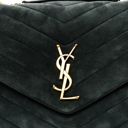 Saint Laurent Suede Y Quilted Monogram Medium Loulou Chain Satchel 5 of 11