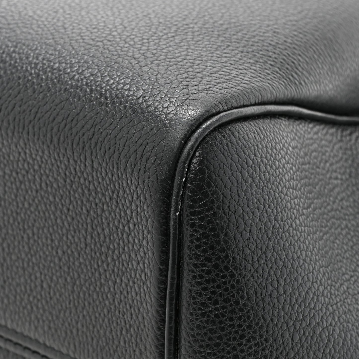 Smooth Calfskin Cuir Triomphe Cabas Drawstring Black