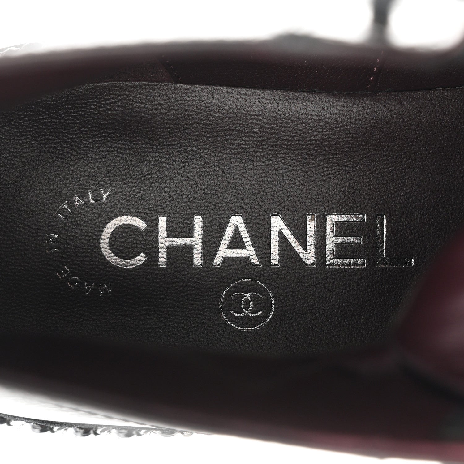 Chanel Crackled Calfskin Velvet Pearl Combat Short Boots 38 Black 8 of 10