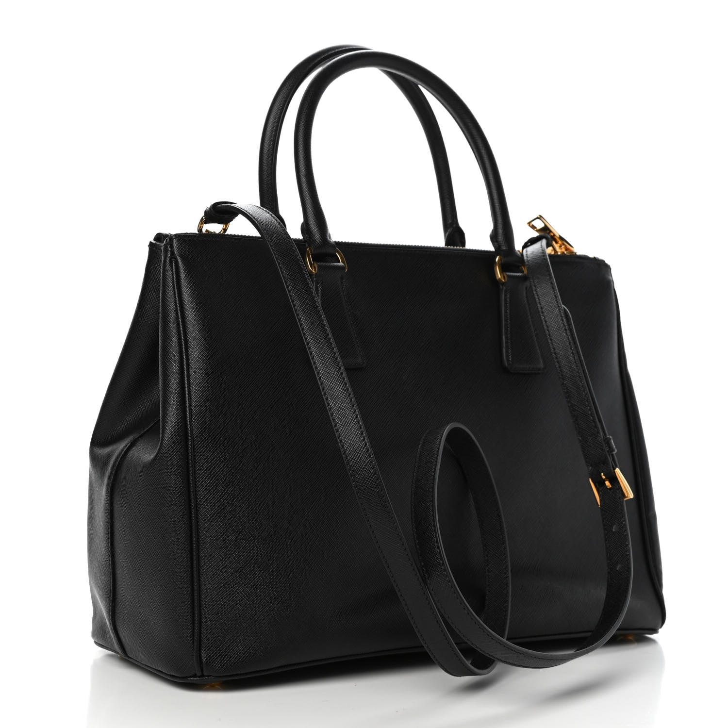 Prada Saffiano Medium Galleria Double Zip Tote Black 3 of 8