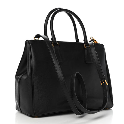 Prada Saffiano Medium Galleria Double Zip Tote Black 3 of 8