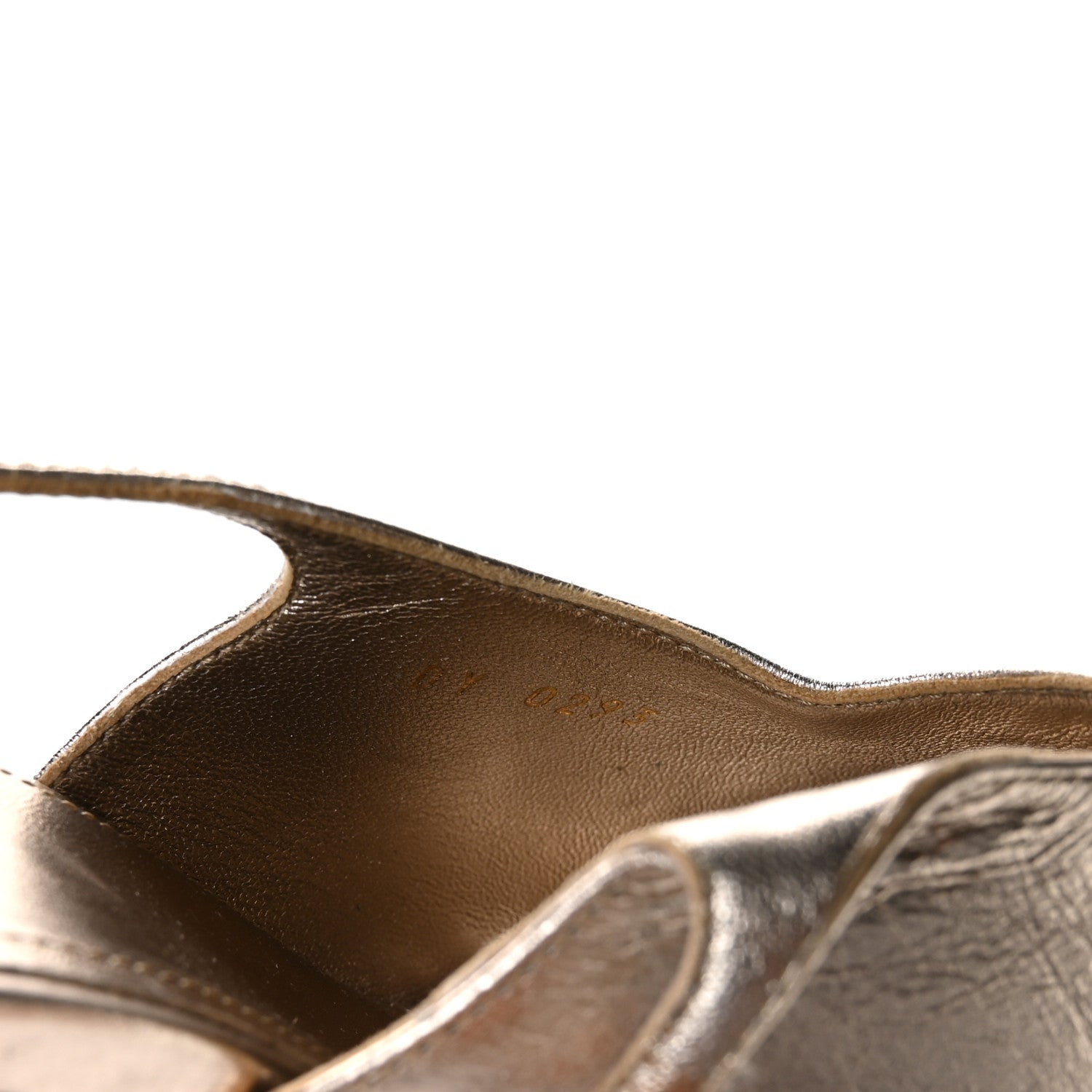 Givenchy Laminated Sheepskin Show Slingback Pumps 36 Dusty Gold 8 of 8