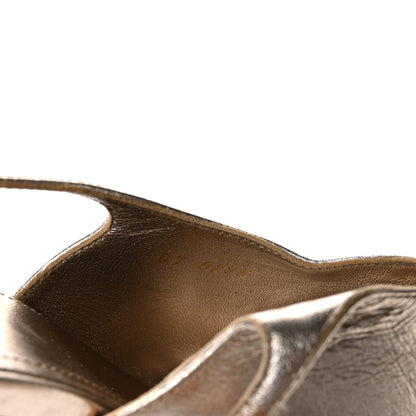 Givenchy Laminated Sheepskin Show Slingback Pumps 36 Dusty Gold 8 of 8