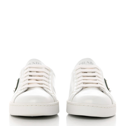 Prada Spazzolato Rois Metal Triangle Logo 25mm Sneakers 36 White Mango 2 of 10