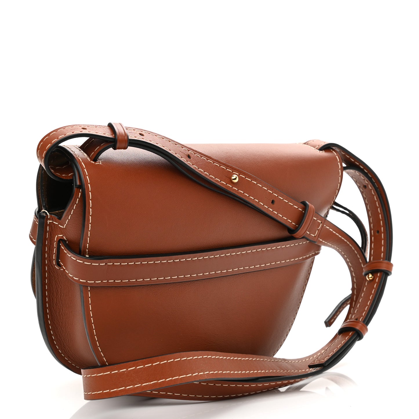 Calfskin Small Gate Crossbody Bag Rust