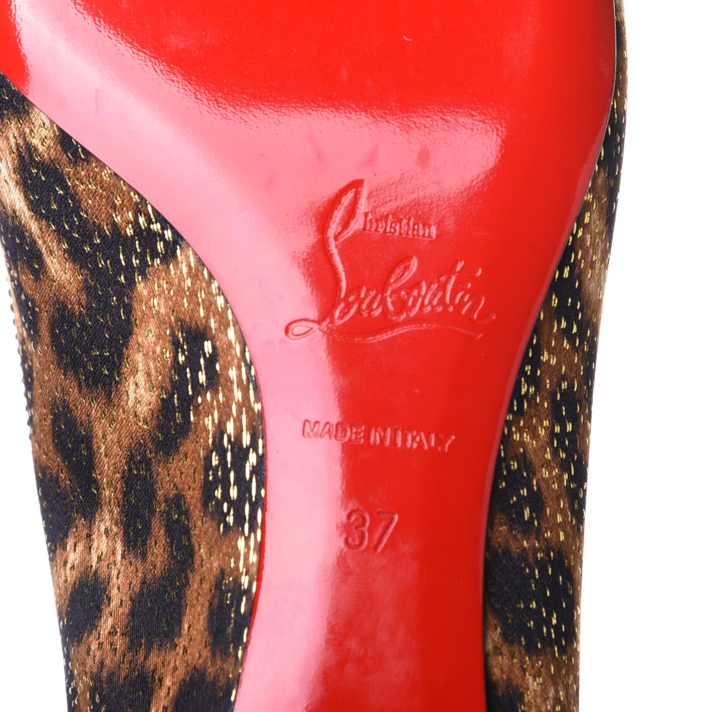Lurex Leopard La Massine Flats 37 Black Gold