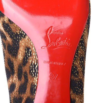 Christian Louboutin Lurex Leopard La Massine Flats 37 Black Gold 8 of 9