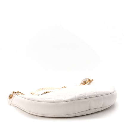 Chanel Lambskin Quilted All About Chains Hobo White 4 of 10