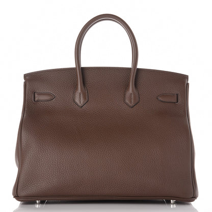 Hermes Taurillon Clemence Birkin 35 Cacao 4 of 32