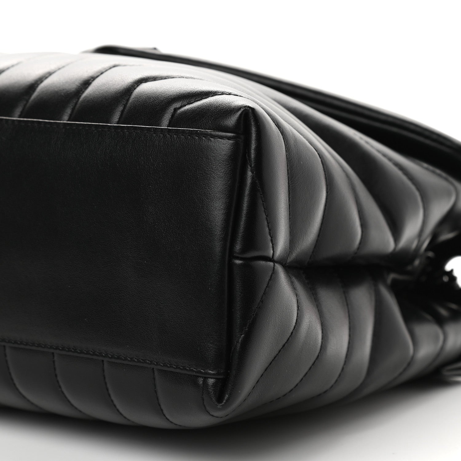 Saint Laurent Calfskin Y Quilted Monogram Medium Loulou Chain Satchel Black 9 of 9