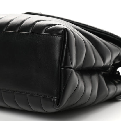 Saint Laurent Calfskin Y Quilted Monogram Medium Loulou Chain Satchel Black 9 of 9