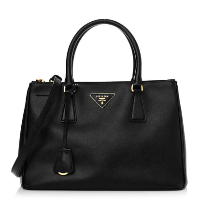 Prada Saffiano Medium Galleria Double Zip Tote Black 1 of 19
