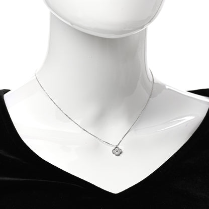 Van Cleef & Arpels 18K White Gold Diamond Sweet Alhambra Pendant Necklace 2 of 5