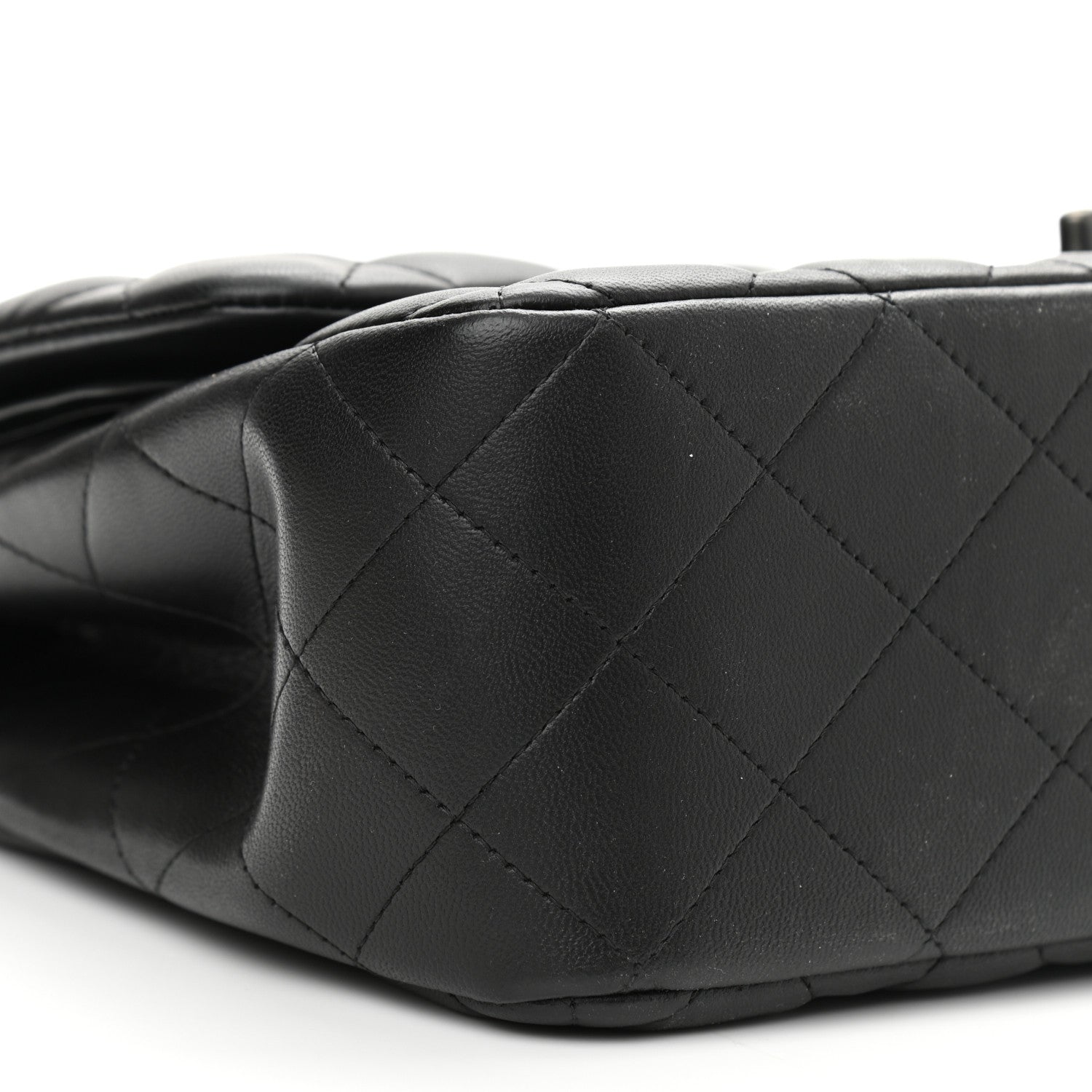 Chanel Lambskin Quilted Jumbo Double Flap So Black 9 of 12