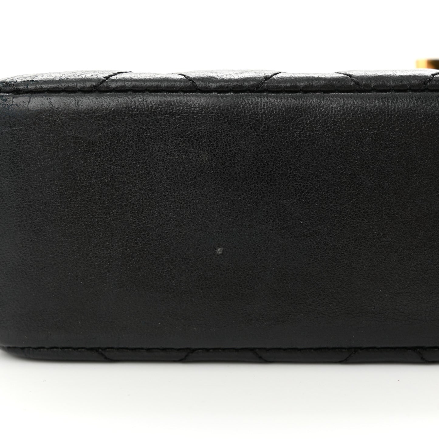 Lambskin Quilted Mini Rectangular Flap Black