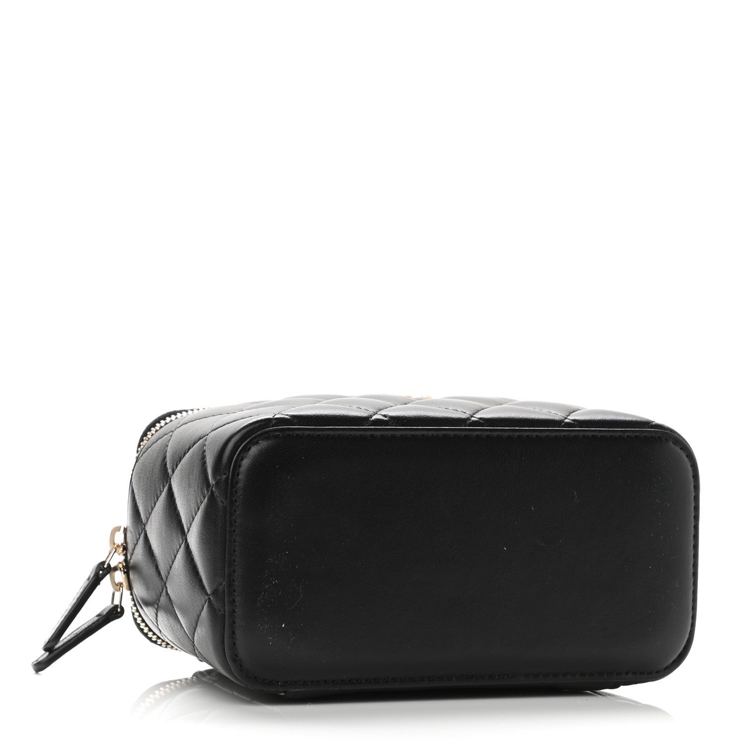 Chanel Lambskin Quilted Small Pearl Crush Vanity Case With Chain Black 4 of 12
