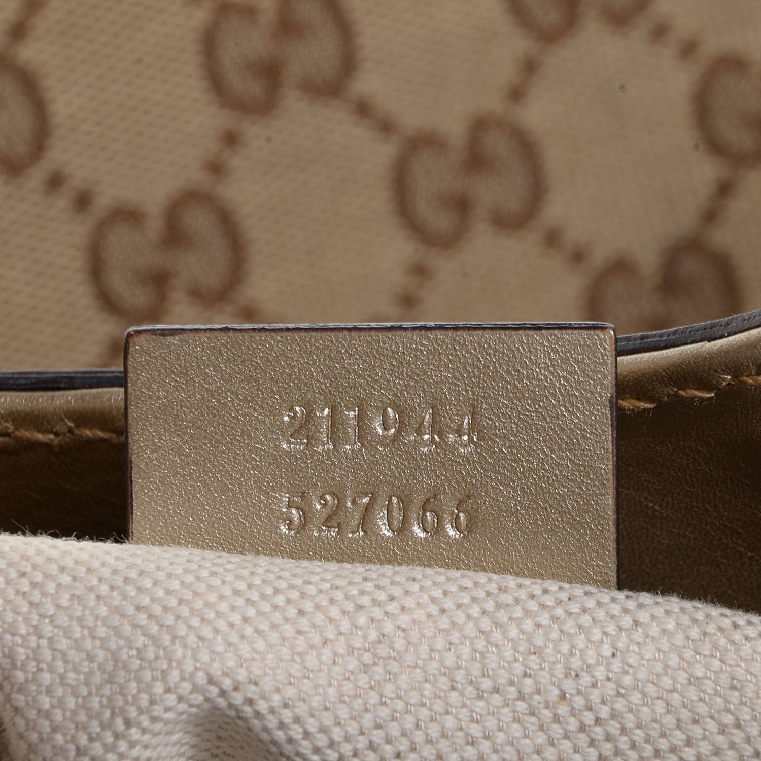 Gucci Monogram Medium Sukey Tote Champagne 7 of 9
