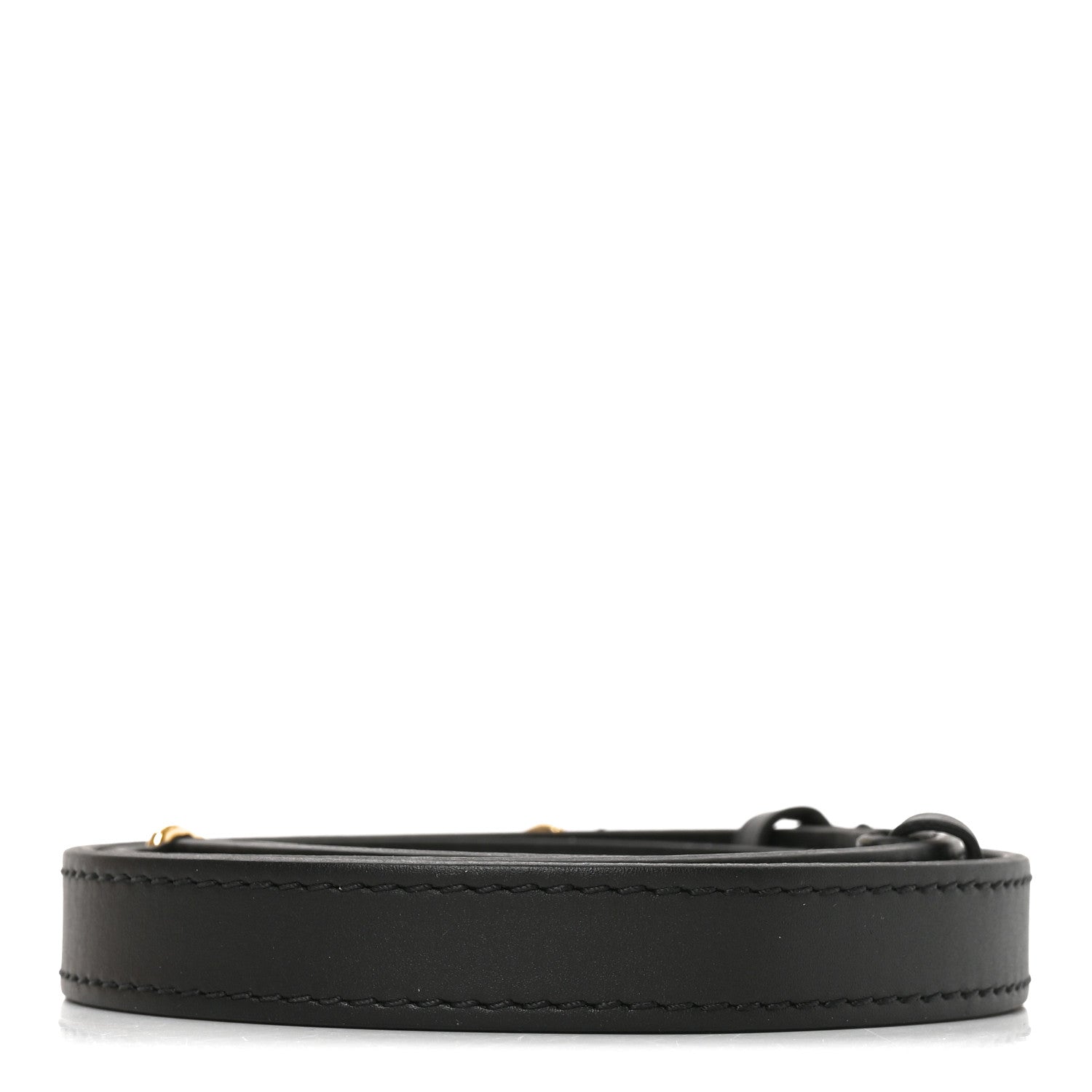 Louis Vuitton Calfskin 20mm Adjustable Shoulder Strap Black 2 of 4