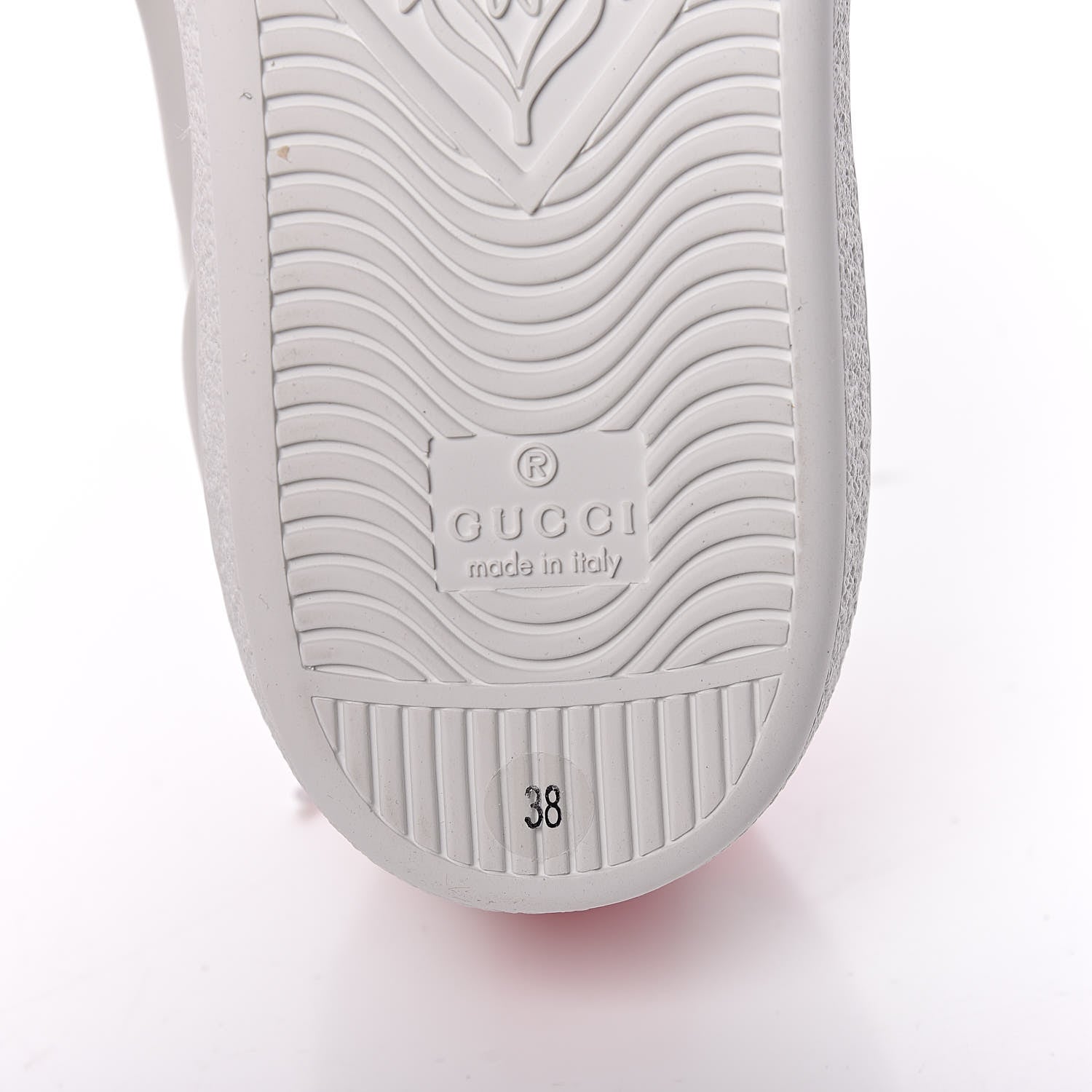 Gucci Calfskin Ayers Blind For Love Embroidered Womens Ace Sneakers 38 White 7 of 12