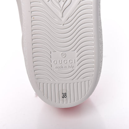 Gucci Calfskin Ayers Blind For Love Embroidered Womens Ace Sneakers 38 White 7 of 12